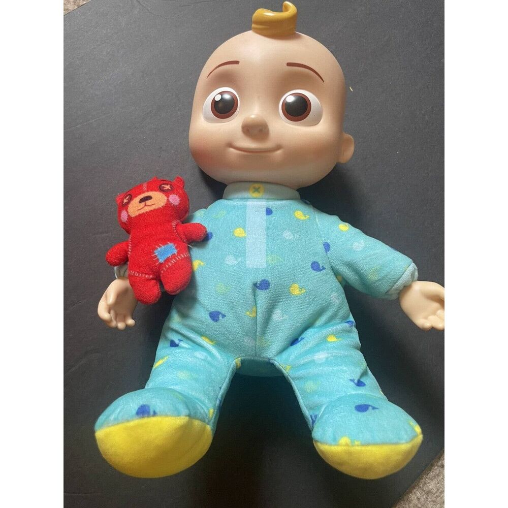 JJ Cocomelon Doll Bedtime Plush Musical Singing Toy Red Teddy Bear 13" Works